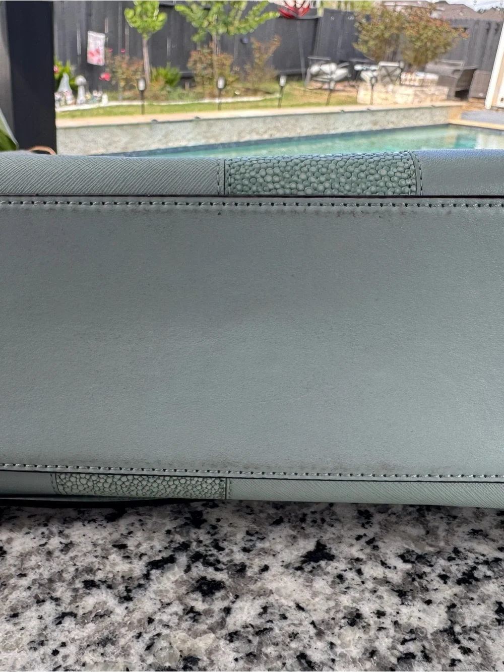 Michael Kors Mint Green Patchwork Leather Satchel